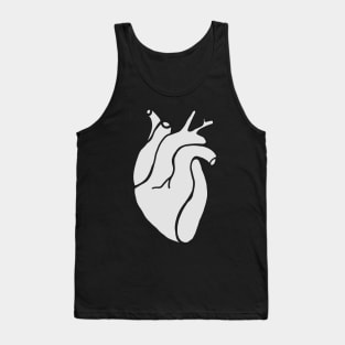 Anatomical heart lineart Tank Top